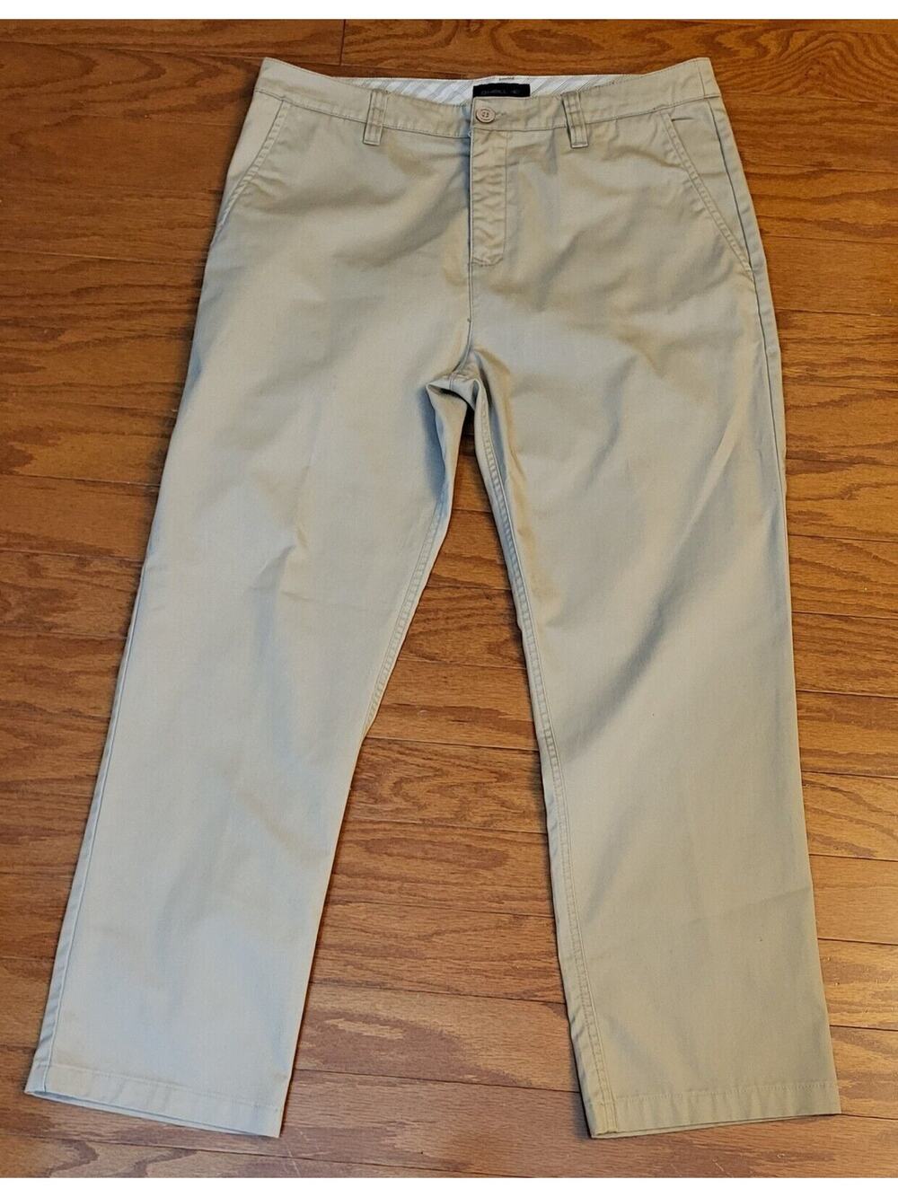 ONeill Khaki Pants Men Size 34 X 29 Flat Front